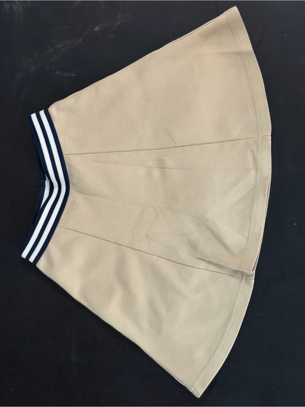 Girl’s French Toast Classic A-Line Khaki Skirt with Striped Waistband